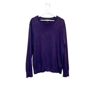 Banana Republic purple V-neck pullover sweater size L